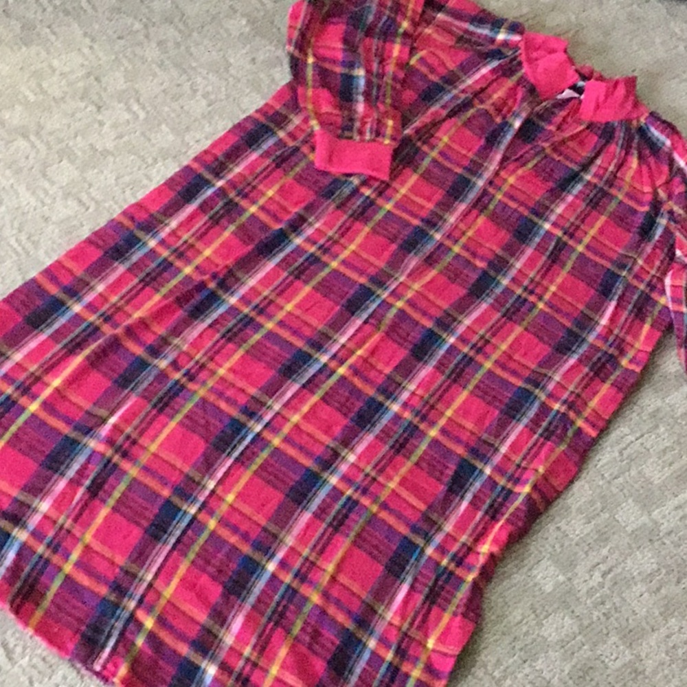 Metropolitan. Pink Plaid Nightgown Size Lg